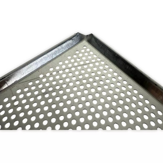 GASTRO 1/1 bakplaat - 4 boorden 45&deg; open hoeken