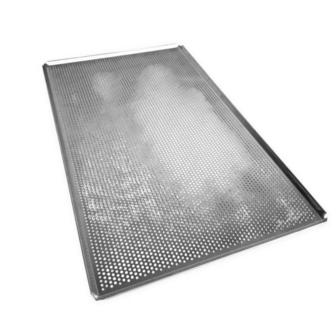 GASTRO 1/1 bakplaat - 4 boorden 45&deg; open hoeken