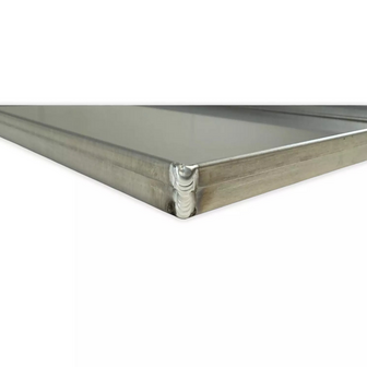 GASTRO 1/1 bakplaat - 4 rechte boorden