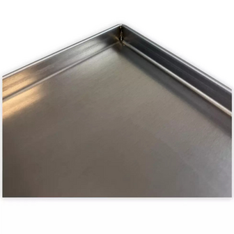 GASTRO 1/1 bakplaat - 4 rechte boorden