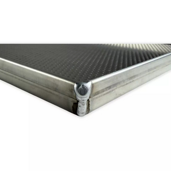 GASTRO 1/1 bakplaat - 4 rechte boorden